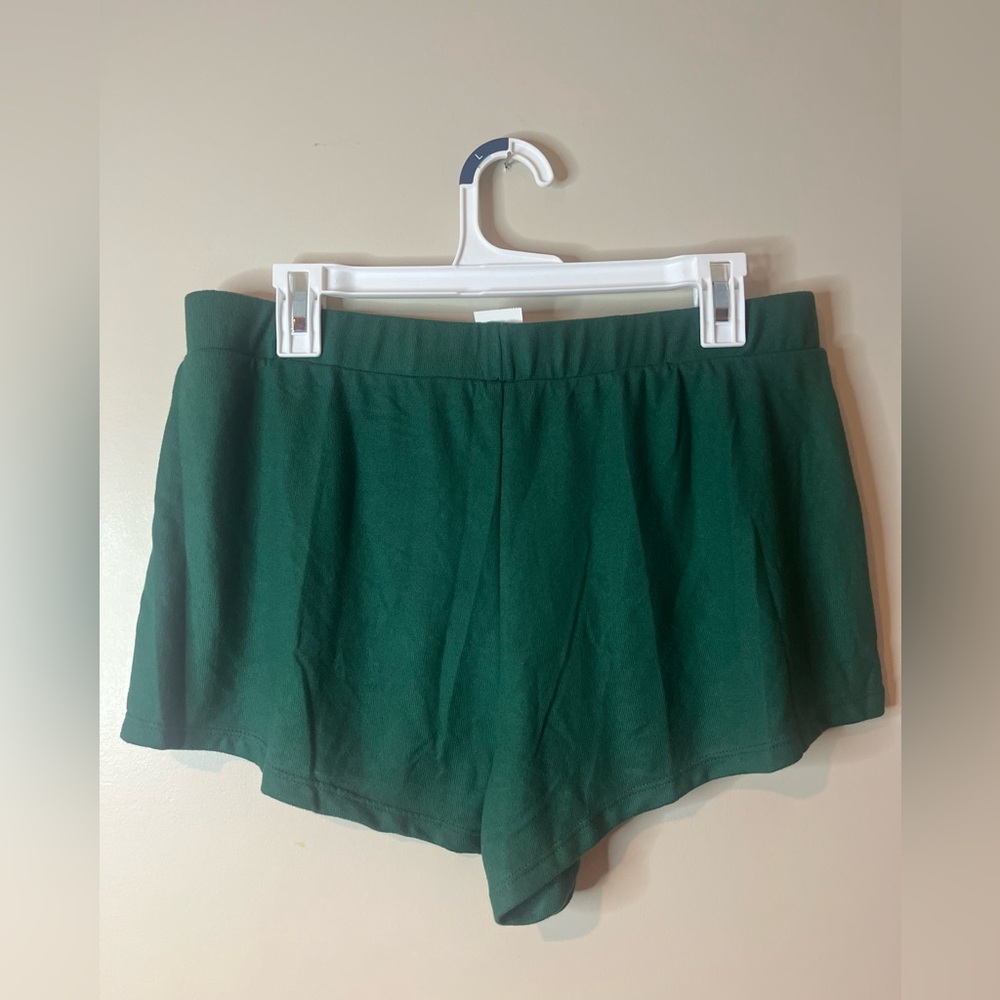 Stars Above Dark Green Lounge Sleep Shorts - Picture 3 of 5